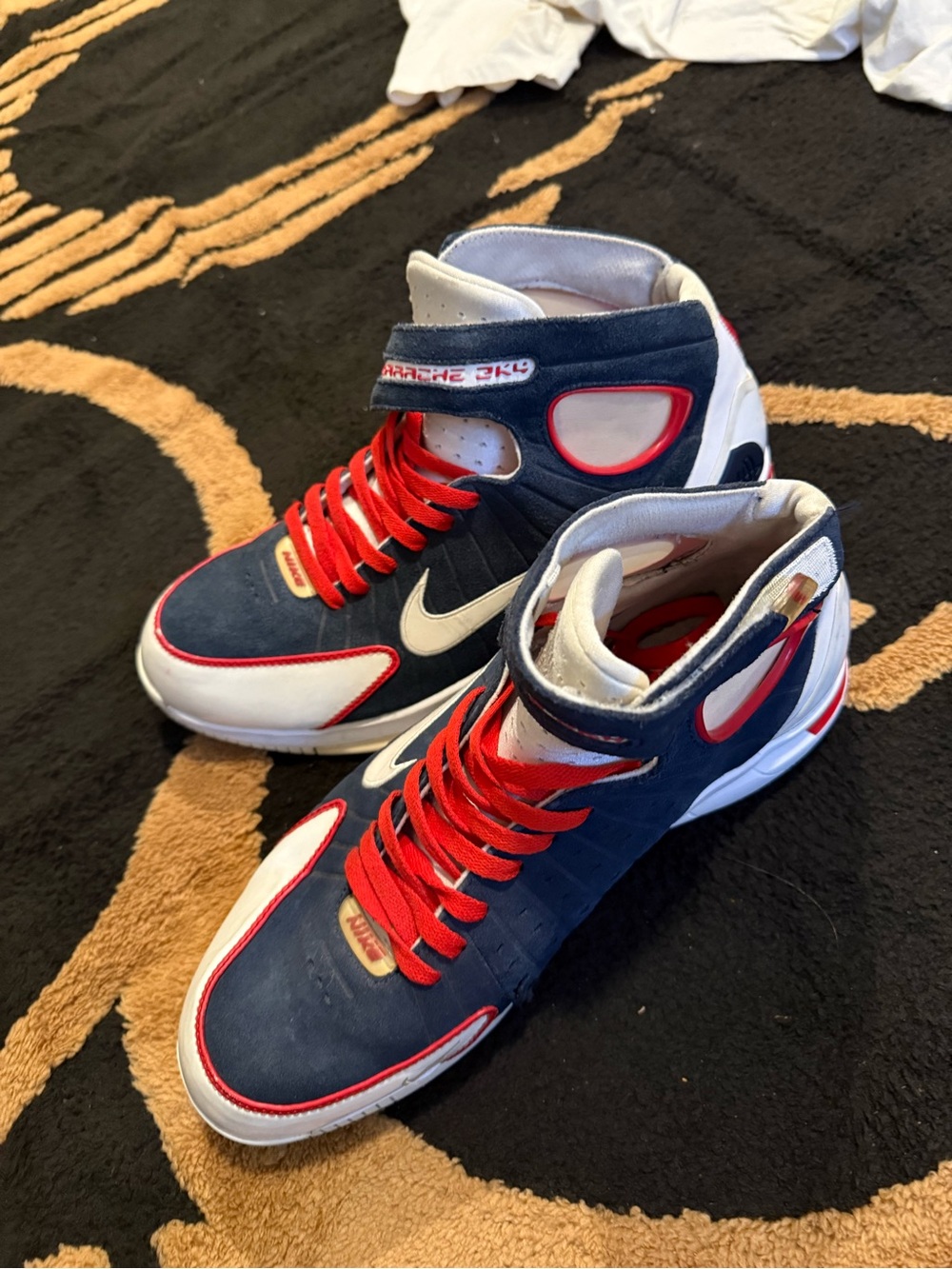 Nike Men's Navy, White & Red High-Top Athletic Sneakers